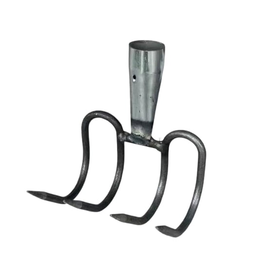 weeding rake for lose soil tool,All Steel Stones Debris Rake, Thickened Garden Rake for Weeding Loosening Soil, Four Tooth Reclamation Rake for Agricultural and Beach Use,weeding rake hoe