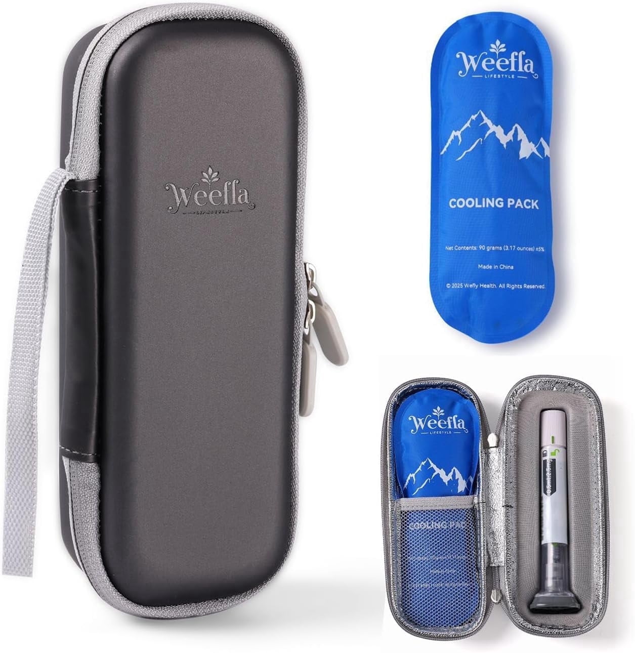 weefla Custom-Fit Insulated Cooler Travel Case for 2 Zepbound or