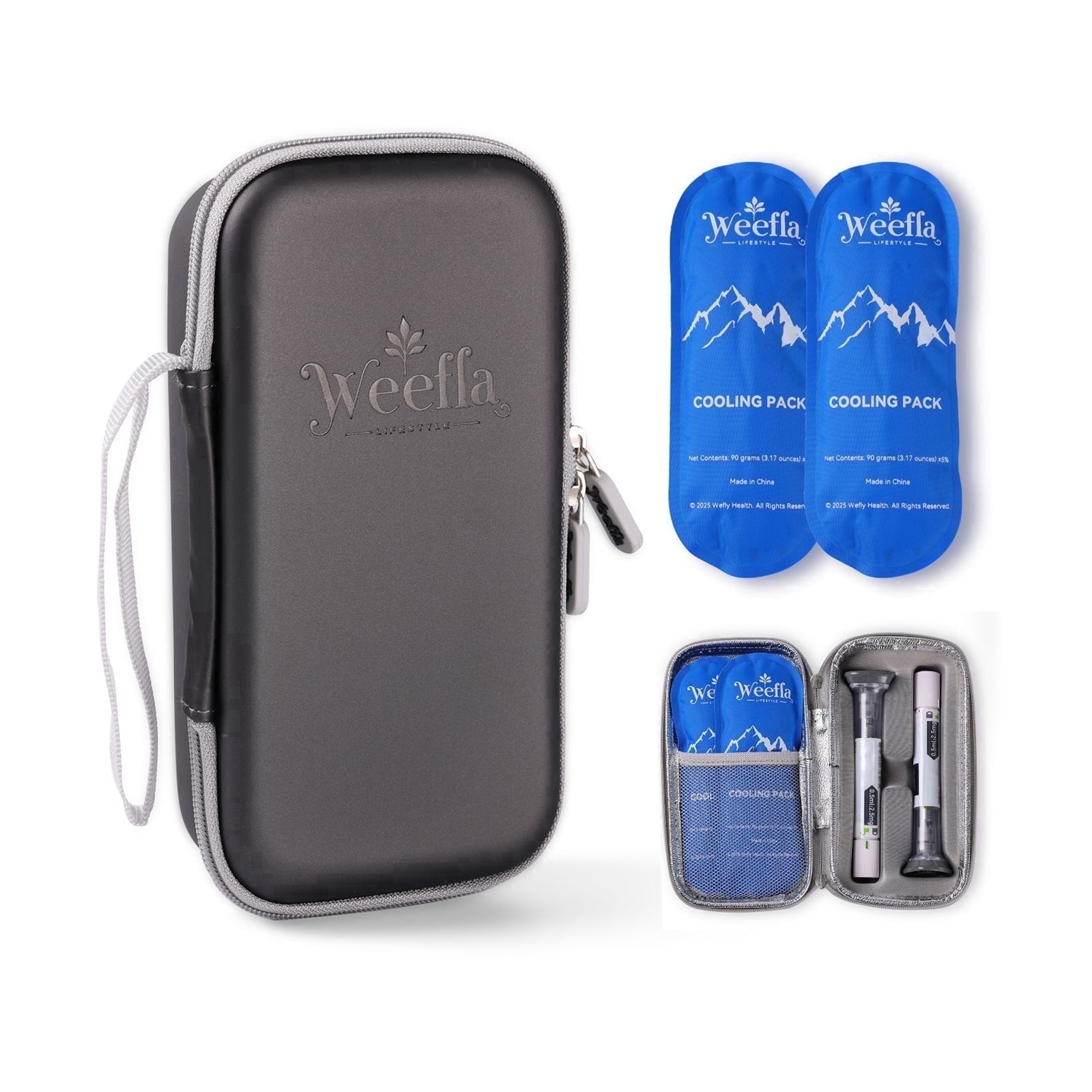 weefla Custom-Fit Insulated Cooler Travel Case for 2 Zepbound or