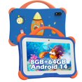thumbnail image 1 of weelikeit Kids Tablet 7 inch Android 14 Tablet for Kids,8GB RAM 64GB ROM 512GB Expand,Kids Software Pre-Installed, Parental Control, WiFi, Bluetooth, Educational Tablet with Shockproof Case, 1 of 9