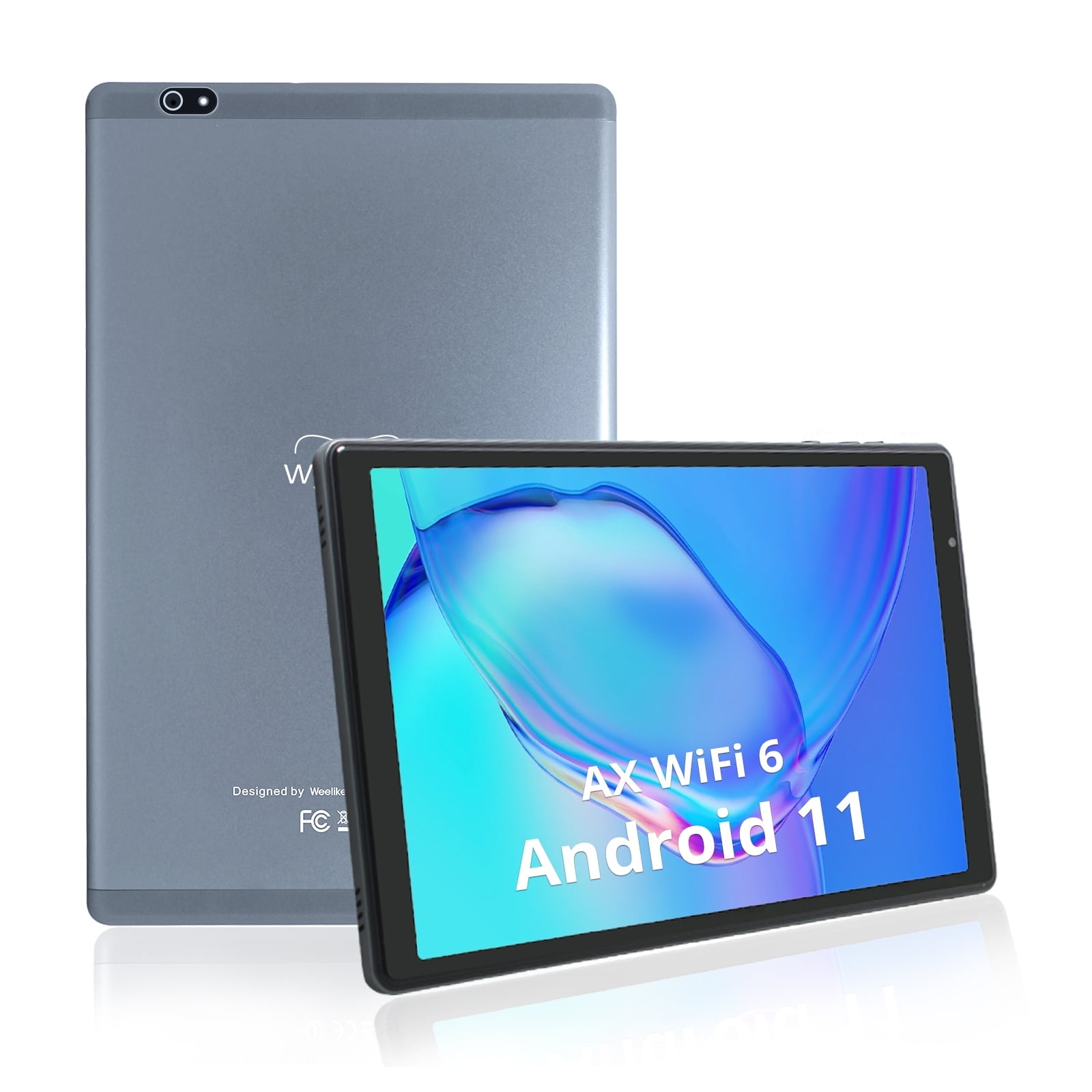 weelikeit Tablet 10.1 Inch Android 11Tablets with Ax WiFi6,3GB RAM 32GB ROM,1280x800 IPS HD Glass Touchscreen,6000mAh,5MP+8MP Camera,Bluetooth 5.0,Metal Body (Gray)