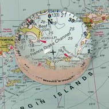 weems & plath crystal magnifier (4x) with compass rose