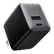 wegear 30W USB C Fast Charger Type C Dual Port Wall Charger GaN Nano Adapter Fast Charging Block for iPhone/Samsung Galaxy/ipad,Black
