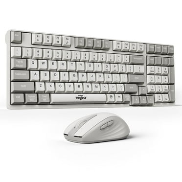 2.4G Wireless Keyboard and Mouse Combo,Compact Full-Size  (98 Keys) Keyboard,Silent Touch ,6-Button & 3-DPI Quiet Wireless Mouse,Portable Kit for Windows Computer PC Mac OS Laptop