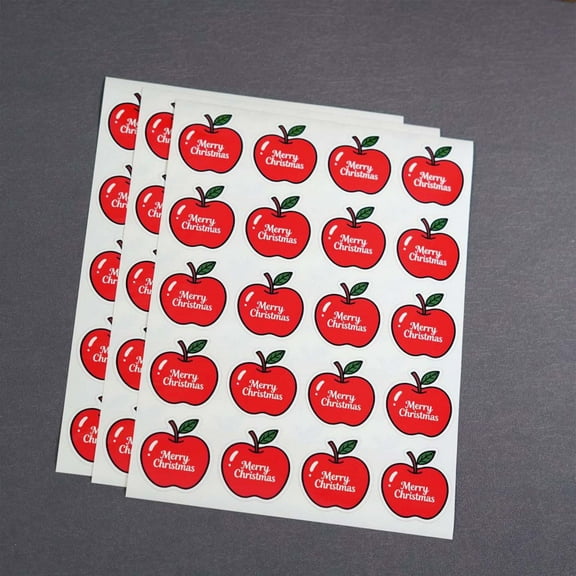 weibbin 200 Pcs Apple Fruit Label Self-Adhesive Stickers for Christmas Halloween Party Decorations for Scrapbooking Envelopes Water Bottles