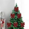thumbnail image 1 of weibbin 6 Pcs Christmas Velvet Bow with Pine Cones Pine Needles Xmas Red Ribbon Bow Christmas Tree Decoration Bows for Christmas Parties Indoor Outdoor Crafts DIY Decor, 1 of 6