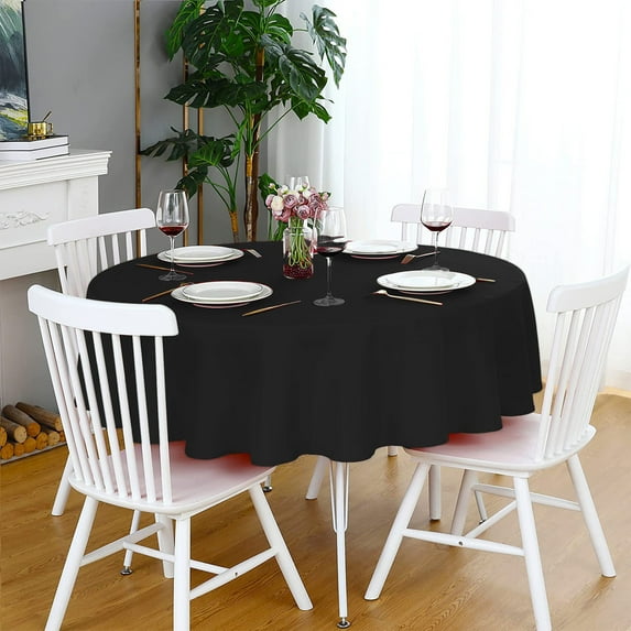 weibbin 70 inch Round Tablecloth Washable Polyester Table Cloth Decorative Table Cover for Wedding Party Dining Banquet