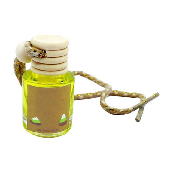 weibbin 8ml Car Perfume Aromatherapy Pendant, Wooden Cover Hanging Essential Oil Diffuser for Long Lasting Fresh Scent, Whipped Cream Scent