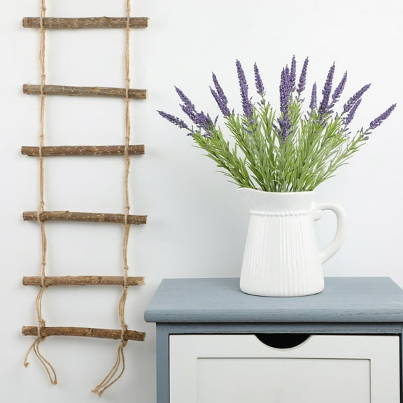 weibbin Artificial Lavender Flowers with Silk Flocked Fake Lavender Plant for Wedding Home Table Centerpiece Decor-Pack of 2