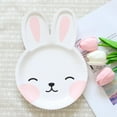 thumbnail image 1 of weibbin Bunny Plates Disposable Cutlery, Bunny Birthday Decorations Easter Paper Plates Bunny Shaped Party Plates Gender Reveal Rabbit Party Decorations Spring Garden Tea Party Supplies, 1 of 6