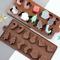 weibbin Christmas Candy Fondant Mold Silicone Mold Assorted Chocolate Candy Mould for Xmas Winter Party Cupcake Sugar Craft Gum Resin Clay