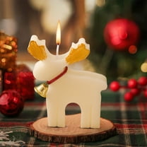 weibbin Christmas Reindeer Shaped Scented Candle, Aesthetic Aroma Soy Wax Christmas Decorative Candle, Decorative Aromatherapy Candles, Prefect for Christmas Eve Party Decoration and Gift