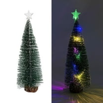 weibbin Christmas Tree with Lights Tabletop Christmas Bottle Brush Tree with LED Lights Small Tiny Pine Christmas Tree Xmas Desktop Tree Centerpieces(Colorful Light)