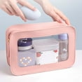 thumbnail image 1 of weibbin Clear PVC Makeup Bag with Zipper, Waterproof Travel Toiletry Organizer for Cosmetics, Accessories, Easy to Clean, 1 of 4