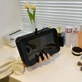 thumbnail image 1 of weibbin Clear PVC Makeup Bag with Zipper, Waterproof Travel Toiletry Organizer for Cosmetics, Accessories, Easy to Clean, 1 of 7