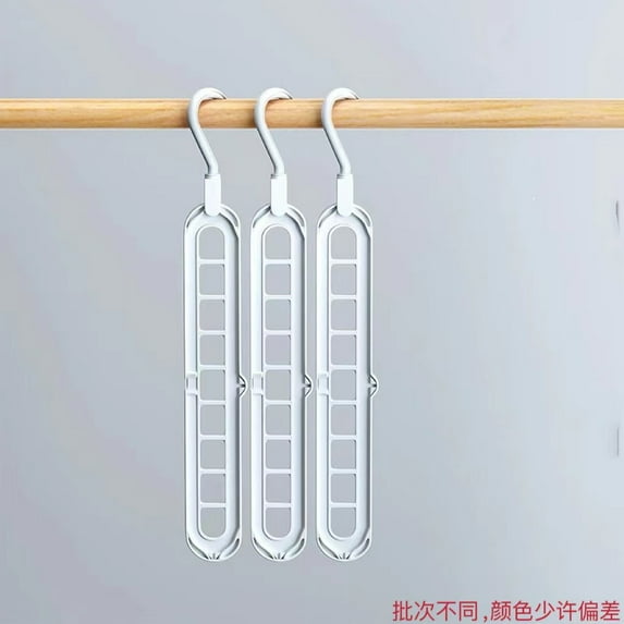 weibbin Closet Organizers and Storage, Space Saving Hangers -1 Pack, College Dorm Room Essentials, Multi Functional Organizer Small Space Organization with 9 Holes Organization for Wardrobe Closet