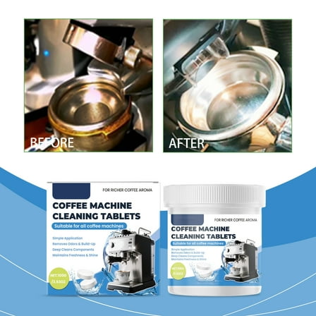 weibbin Coffee Machine Cleaner Descaler Tablets - 100g, Coffee Maker Pot Descaling & Cleaning Tabs, Descale Drip Coffe and Espresso Machines