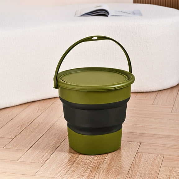 weibbin Collapsible Bucket, Portable Thickened Plastic Pail for Outdoor Fishing, Car Travel, Home Use, Handheld with Handle, Suitable for Bathroom Cleaning - Durable Material