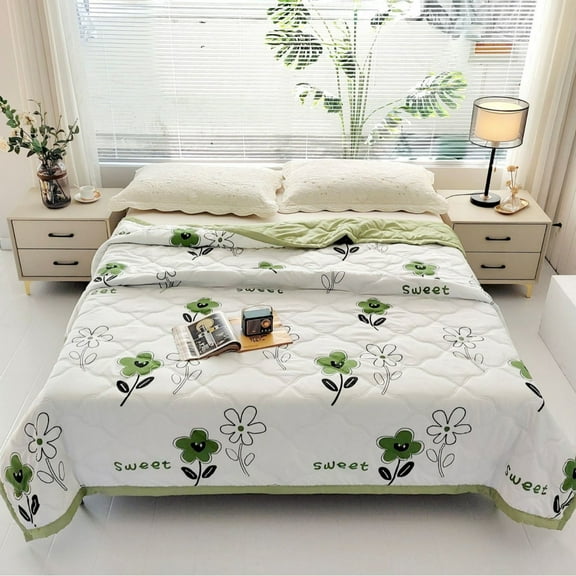 weibbin Cooling Comforter, Cooling Blanket for Hot Sleeper and Night Sweats, Cool Soft Thin Breathable Summer Comforter for Bed