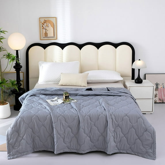 weibbin Cooling Comforter, Reversible Lightweight Cooling Blanket, Breathable Summer Bedding Quilt for Hot Sleepers Night Sweats 78.74x90.55in