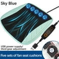 thumbnail image 1 of weibbin Cooling Seat Cushion, Cool Car Seat with USB Fan, Cooling, Breathable and Ventilated Car Pad for Tatami Sofa Couch Bedroom Home Decor, 17.9*17.7inches, Cotton, 1 of 4