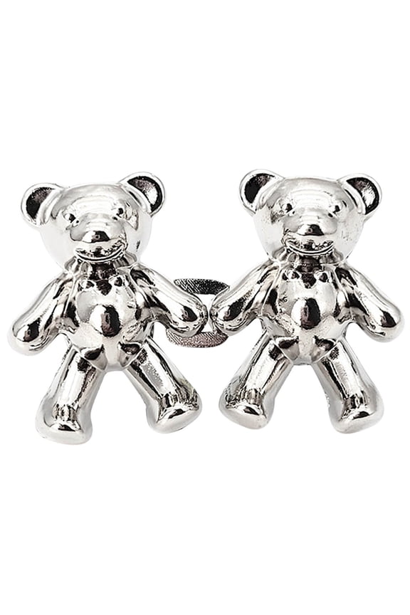 Cute Bear No-Sew Waist Button, Jean Buttons Pins For Loose Jeans Waist Button, No Sewing Required, Waist Tighten Metal Waist Button Pin For Jeans