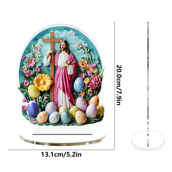 weibbin Easter Bunnies - Easter Bunny Eggs Acrylic Desktop Decoration Holiday Decoration Hollow Out Ornament