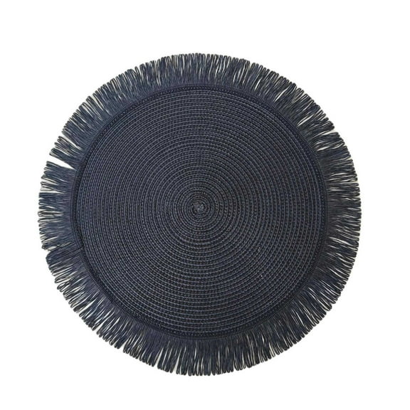 weibbin Fall Round Cotton Placemat Boho Placemats Table Mats Woven Washable Table Placemats for Fall Kitchen Dining Home Farmhouse Thanksgiving Christmas Decoration Heat Resistant Place Mat