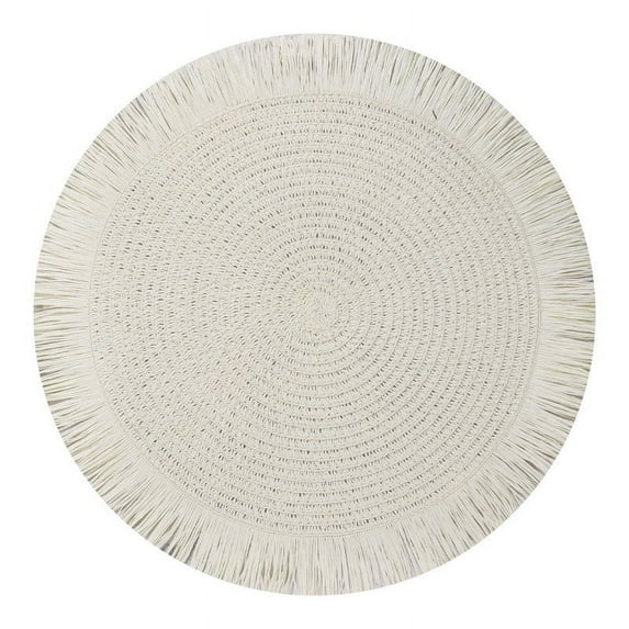 weibbin Fall Round Cotton Placemat Boho Placemats Table Mats Woven Washable Table Placemats for Fall Kitchen Dining Home Farmhouse Thanksgiving Christmas Decoration Heat Resistant Place Mat