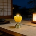 thumbnail image 1 of weibbin Flameless LED Lotus Candle Night Light for Home Holiday Decor, 5.51x2.95 Inches, Yellow, 1 of 6