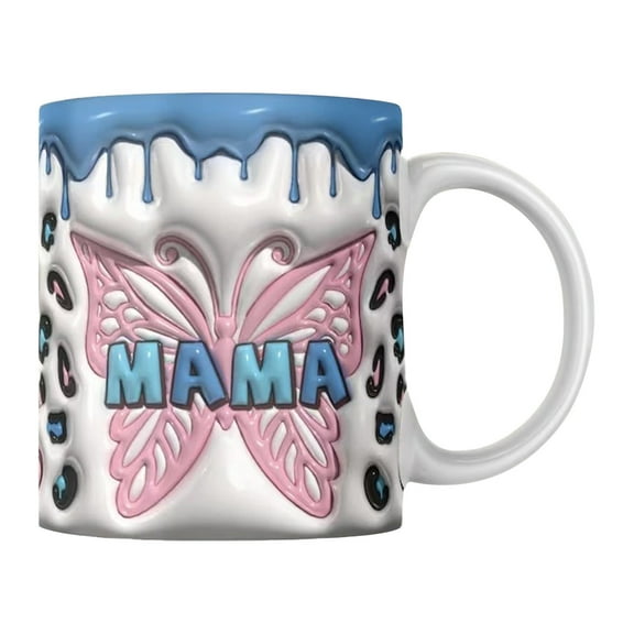 weibbin Flower Mugs - Ceramic Coffee Mug Set, Cute Lead-free Porcelain Mug for Cappuccino, Cocoa - Microwave and Dishwasher Available