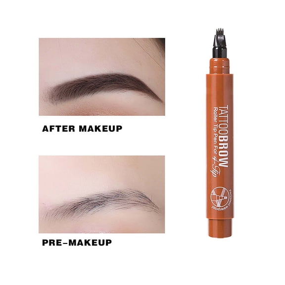 weibbin Four Sided Beard Brush Eyebrow Pencil Waterproof Sweat Proof Quick Drying 3ml for Grooming