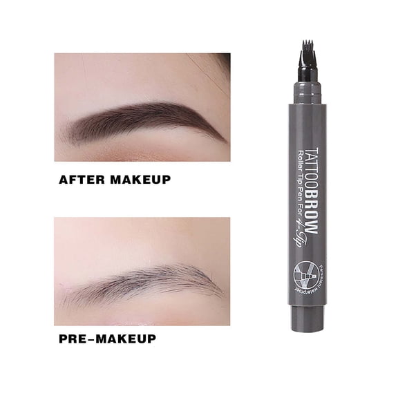 weibbin Four Sided Beard Brush Eyebrow Pencil Waterproof Sweat Proof Quick Drying 3ml for Grooming