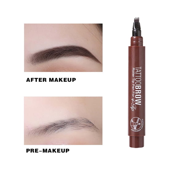 weibbin Four Sided Beard Brush Eyebrow Pencil Waterproof Sweat Proof Quick Drying 3ml for Grooming