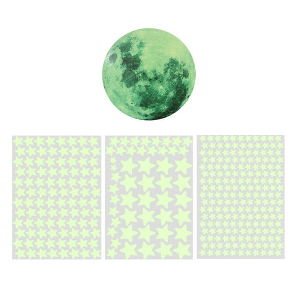 weibbin Glow in The Dark Star Ceiling Stickers Self Adhesive Removable Wall Decals for Room Decor Night Sky Bedroom Living Room