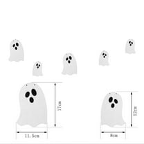 weibbin Halloween Hanging Ghost Banners 2pcs, Glitter Ghost Cardstock Halloween Party Decorations for Indoor Outdoor Haunted Houses Wall Fireplace Doorways Decor