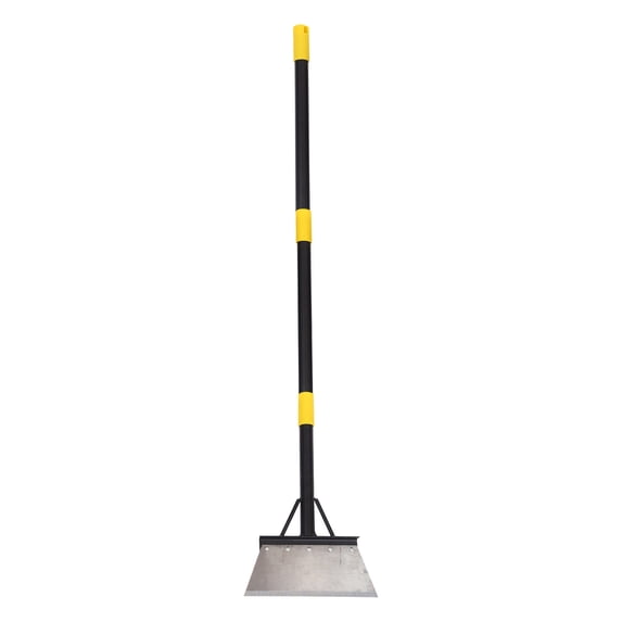 weibbin Heavy Duty Flat Garden Shovel 45in Long Handle Metal Scraper for Weeding Ice Snow