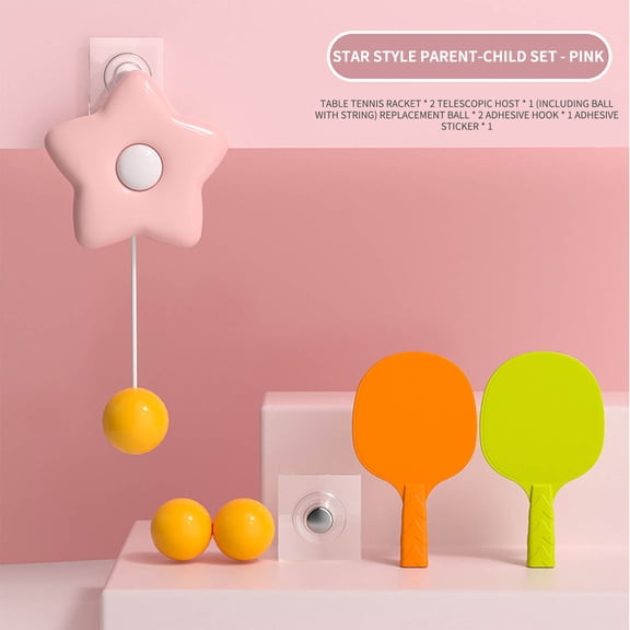 weibbin Interactive Table Tennis Trainer Kit Hanging Ping Pong Training Device Adjustable for Home Practice and Skill Development