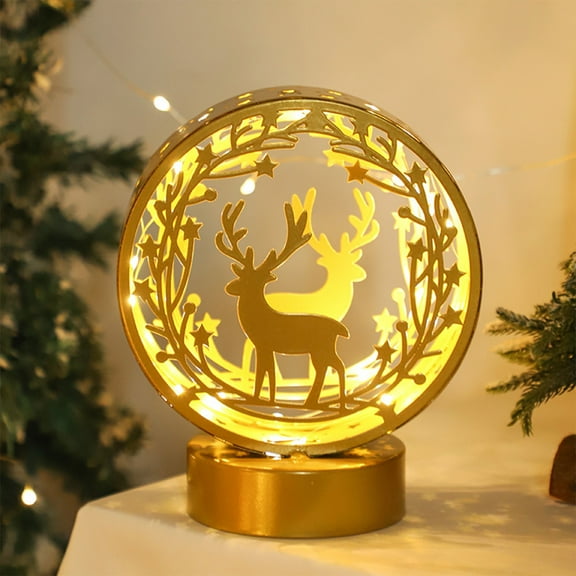 weibbin Lighted Tabletop Christmas Decor with LED, Light Up Christmas Scene Decoration for Mantel, Indoor, New Year, Gifts for Mom, Aunt, Women, Family