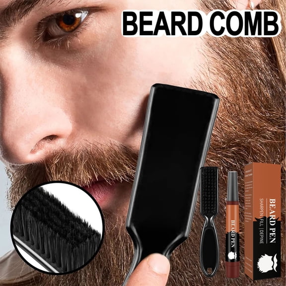 weibbin Professional Waterproof Beard Filler Pen Kit, 5ml Long-Lasting Mustache & Facial Hair Enhancer with Precision Brush