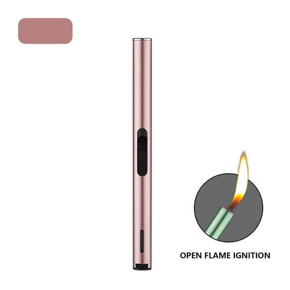 weibbin Rechargeable Electronic Ignition Lighter, Windproof Waterproof Candle Grill Stove Starter, Rose Gold