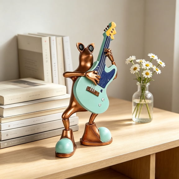 weibbin Resin Figurine Violin Desktop Decoration Ornament Exquisite and Cool Sculpture for Home Office Gift