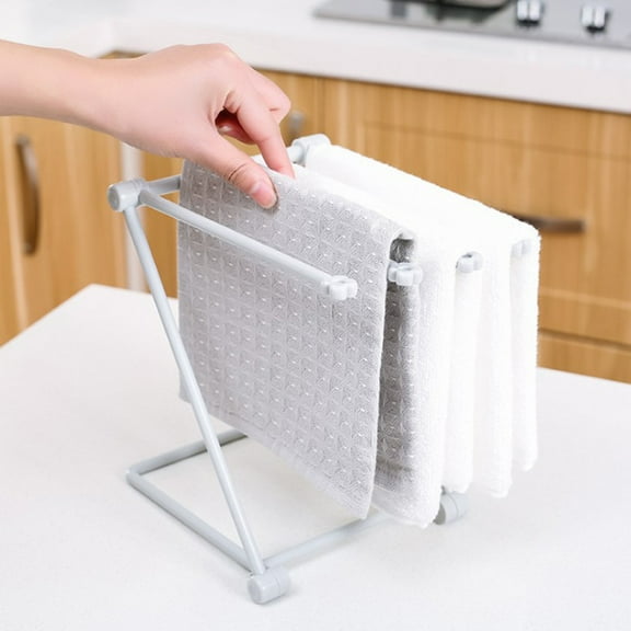 weibbin Self-Adhesive Towel Bar, Multifunctional Slippers Bar, Hand Towel Hanger and Short Plastic Wall Mount Rack for Kitchen, Bathroom, and Laundry Room