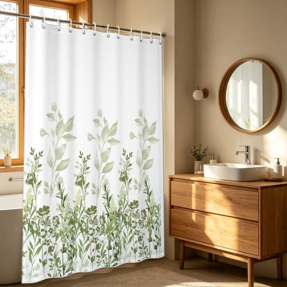 weibbin Shower Curtain Bathroom Decoration Waterproof Polyester Dry Wet Separation Partition For Home Bathroom 70.9x70.9in