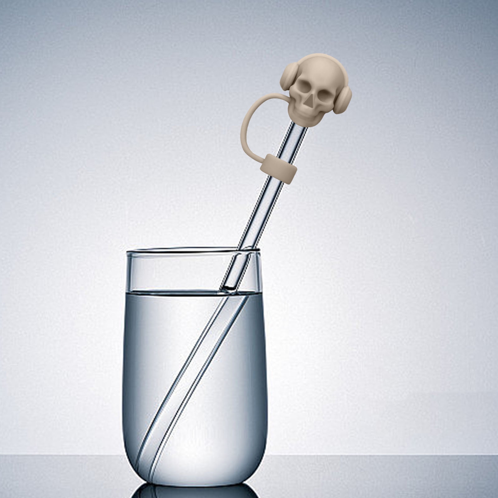 Dohia Silicone Skull Straw Cover For Stanley Cups - Dust Cap For 10mm Straws (30 Oz & 40 Oz Tumblers)