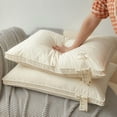 thumbnail image 1 of weibbin Soft Cotton Bedside Hugging Pillow 29x19 Inch For Neck Support, Plush Body Pillow Insert, 1 of 6