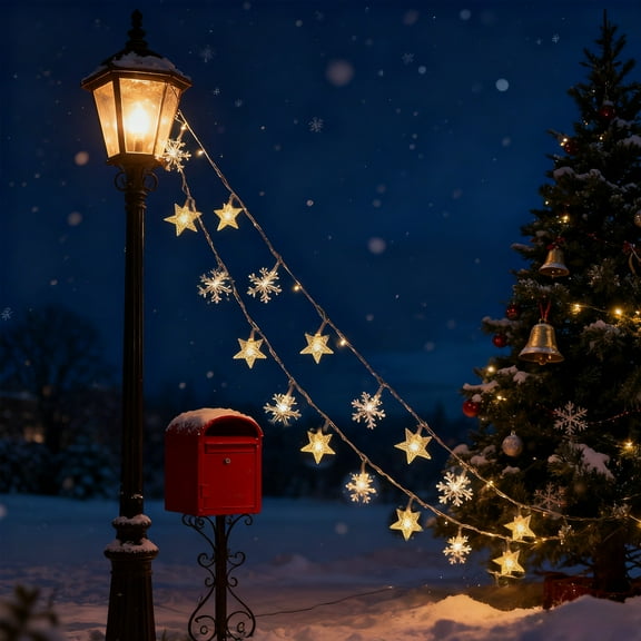 weibbin String Lights, 4.9FT Fairy String Lights Waterproof, Extendable for Indoor, Outdoor, Wedding Party, Christmas Tree, New Year, Ramadan, Garden Decoration, Battery Powered