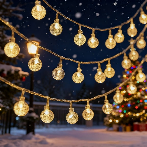 weibbin String Lights, 4.9FT Fairy String Lights Waterproof, Extendable for Indoor, Outdoor, Wedding Party, Christmas Tree, New Year, Ramadan, Garden Decoration, Battery Powered