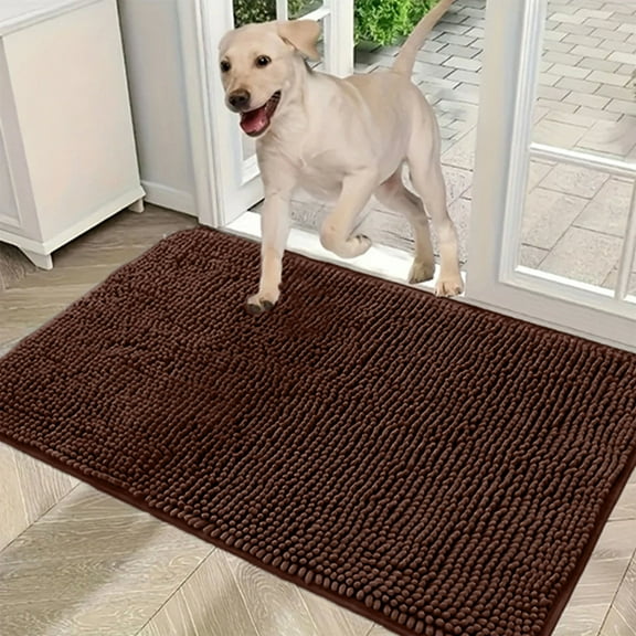 weibbin Super Absorbent Dog Door Mat for Muddy Paws 32x20 Inch Indoor, Front Doormat Outside Entrance, Quick Dry Chenille Washable Dog Crate Bed, Non-Slip Pet Rug Mud Mat Outdoor Entryway
