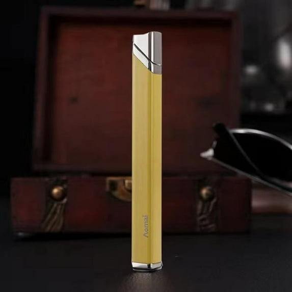 weibbin Torch Lighter Mini Refillable Butane Lighters Single Jet Flame Torch Lighters Windproof Adjustable Butane Gas Lighter for Candle Camping Fireplace Party BBQ Grill